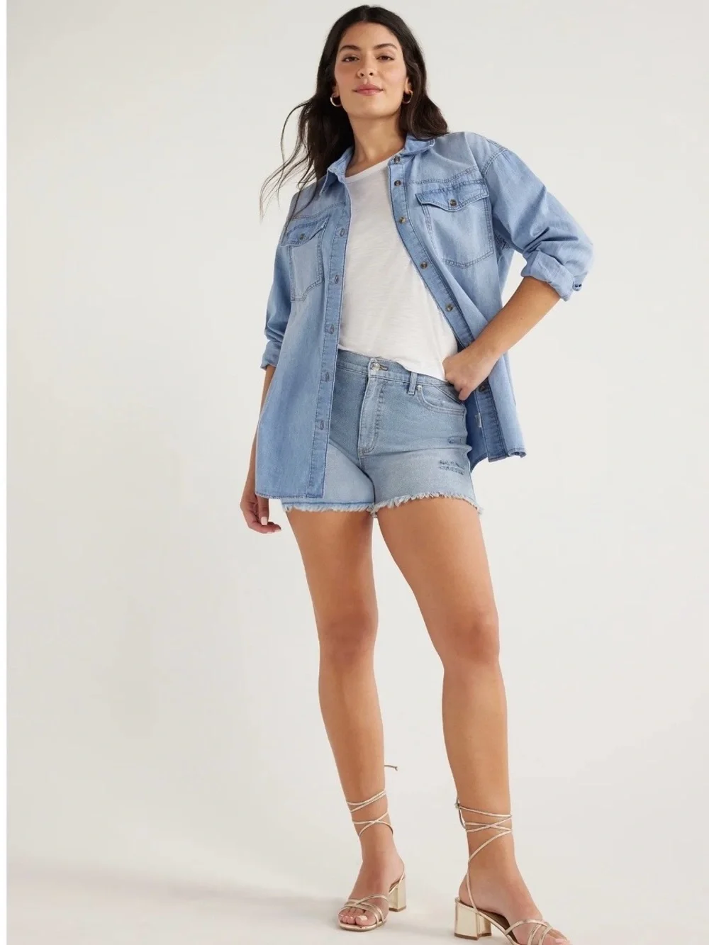 Sofia by Sofia Vergara XXXL (22) Oversized Boyfriend Long Sleeve Shirt NWT - Picture 2 of 9
